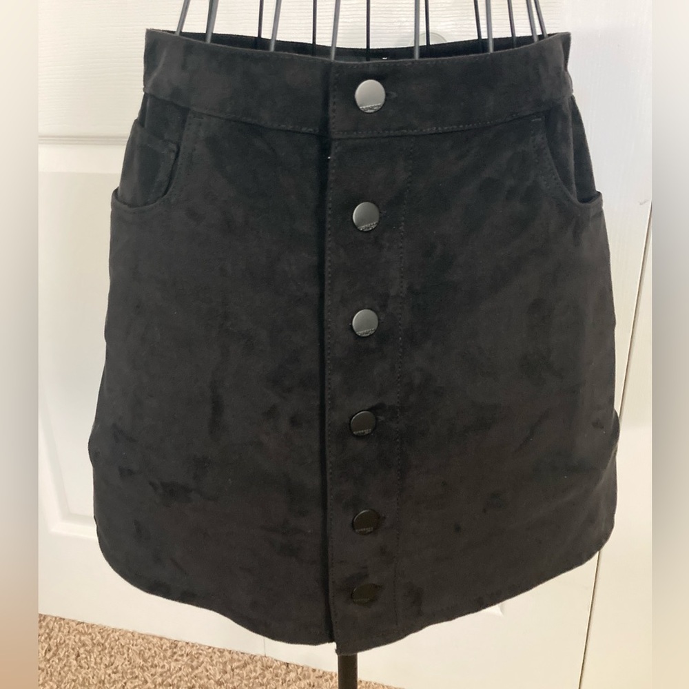 Faux Suede Miniskirt